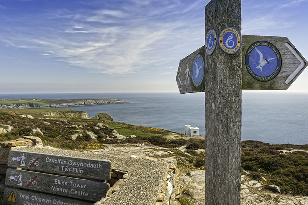 Wales travel: Signs at South Stack near Holyhead Anglesey North © Crown copyright (2014) Visit Wales