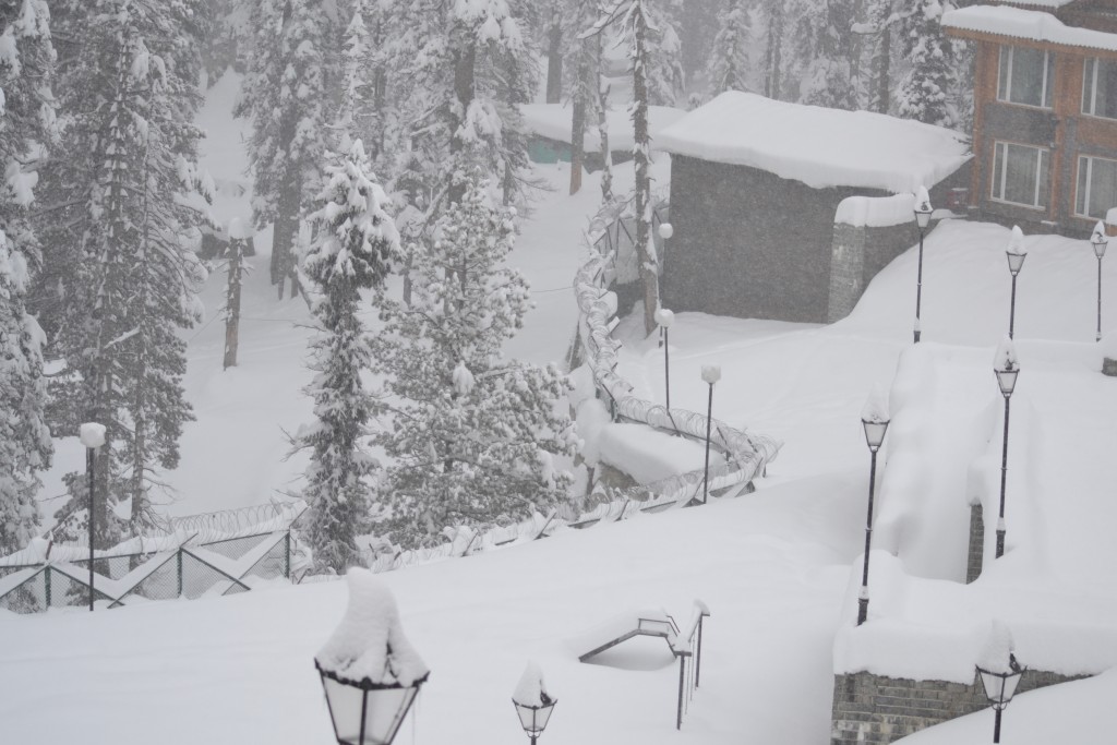 India gulmarg morning view from hotel
