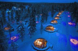 Igloos view from air Kakslauttanen JPG - 1024 x 681