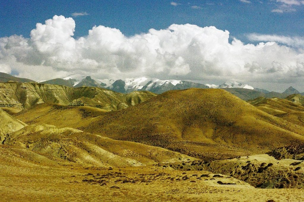 The landscape looked as if it was carved out of gold
