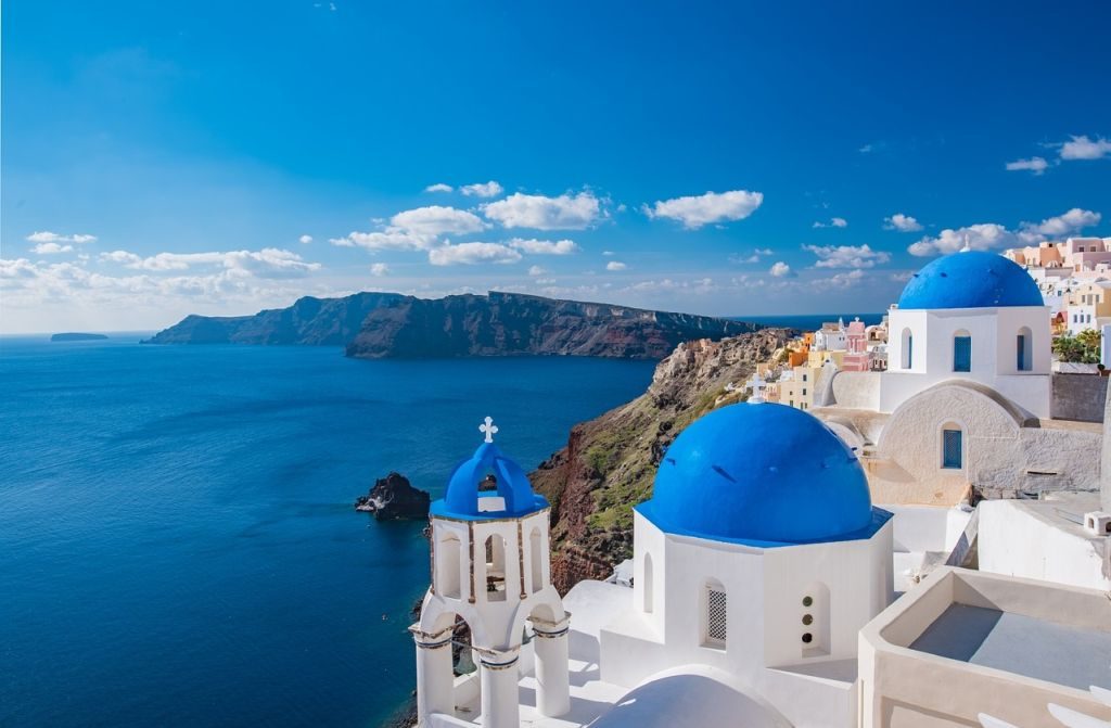 santorini travel church classic view