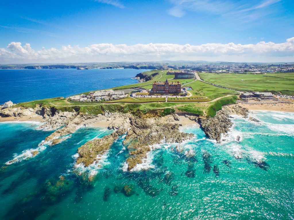 The Headland Hotel overlooking Fistral Beach in Newquay hotels in Cornwall